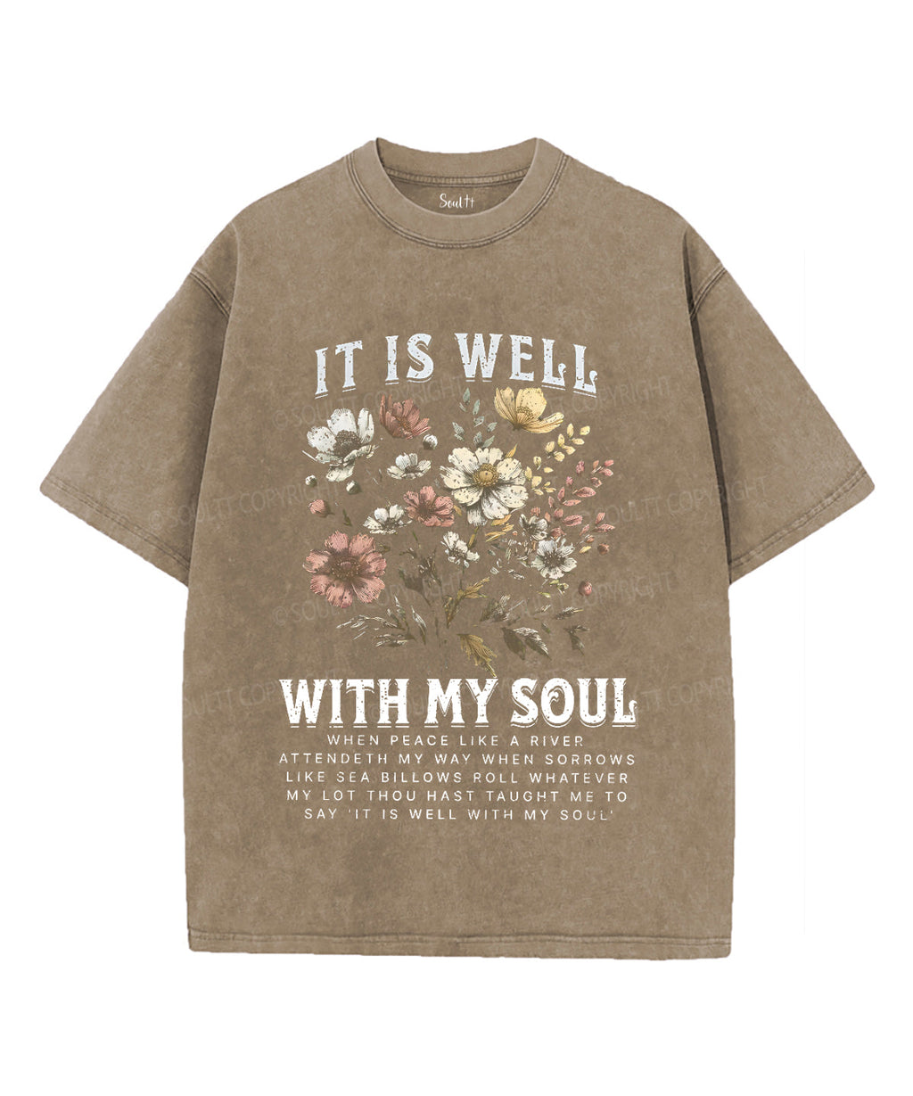It Is Well With My Soul Unisex Washed Christian T-shirt Style005 Hoodie, Sweatshirt | CiraTrend.com (Image 5)