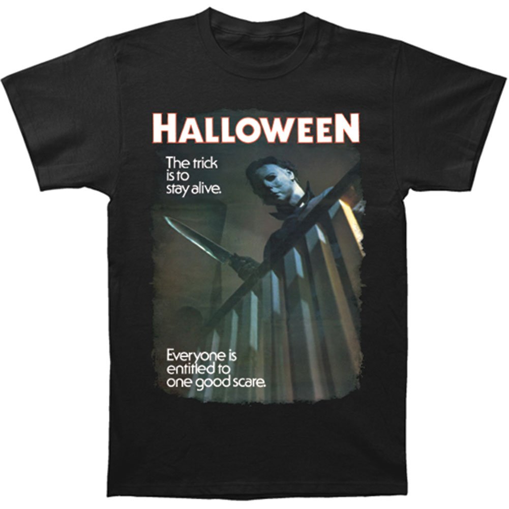 Halloween Mens T-Shirt - Trick Is to Stay Alive Poster Hoodie, Sweatshirt | CiraTrend.com (Image 2)
