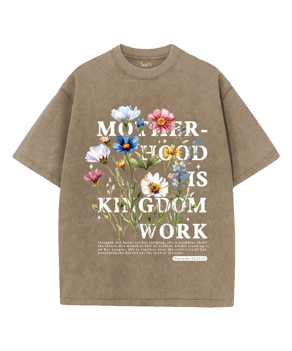 Motherhood Is Kingdom Work Unisex Washed Christian T-shirt Style007 Hoodie, Sweatshirt | CiraTrend.com (Image 5)