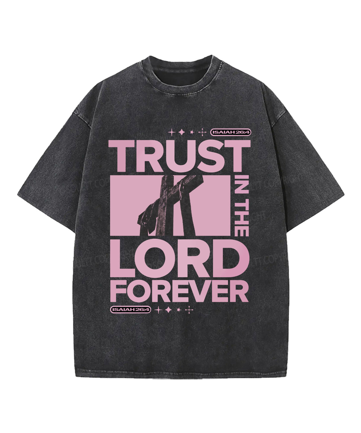Trust In The Lord Washed Christian T-shirt Hoodie, Sweatshirt | CiraTrend.com (Image 1)