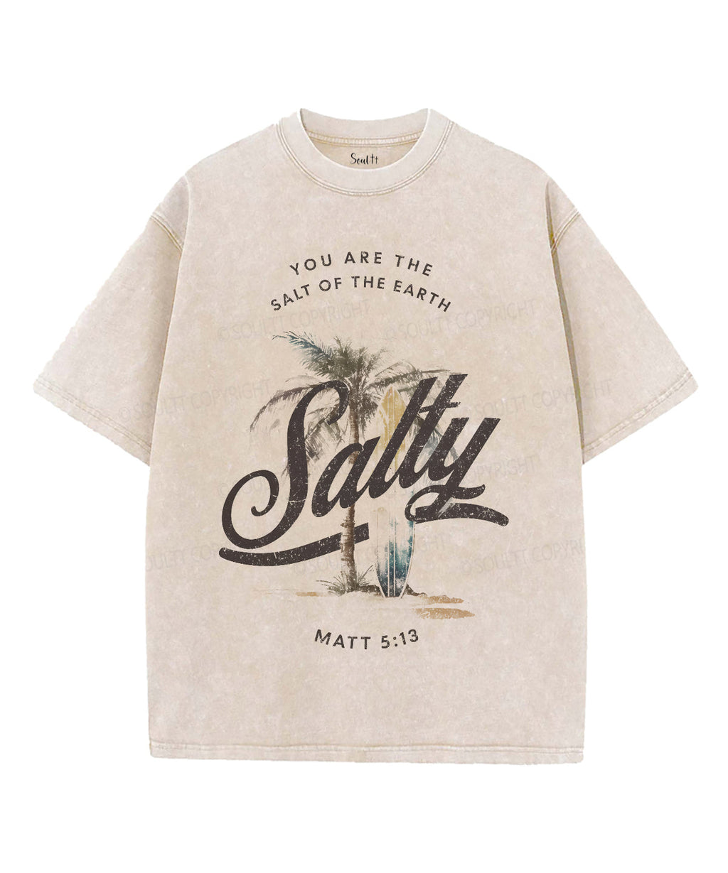 Salty Unisex Washed Christian T-shirt Hoodie, Sweatshirt | CiraTrend.com (Image 1)