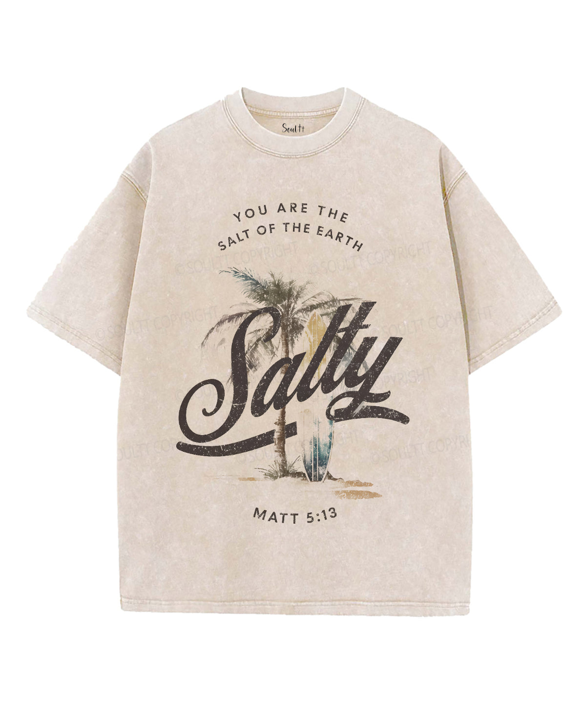 Salty Unisex Washed Christian T-shirt Hoodie, Sweatshirt | CiraTrend.com (Image 1)