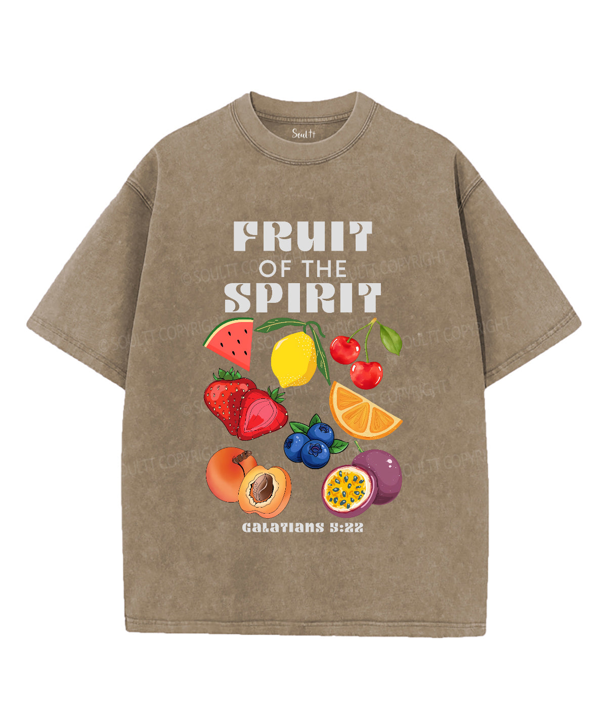 Fruit Of The Spirit Unisex Washed Christian T-shirt Style015 Hoodie, Sweatshirt | CiraTrend.com (Image 5)