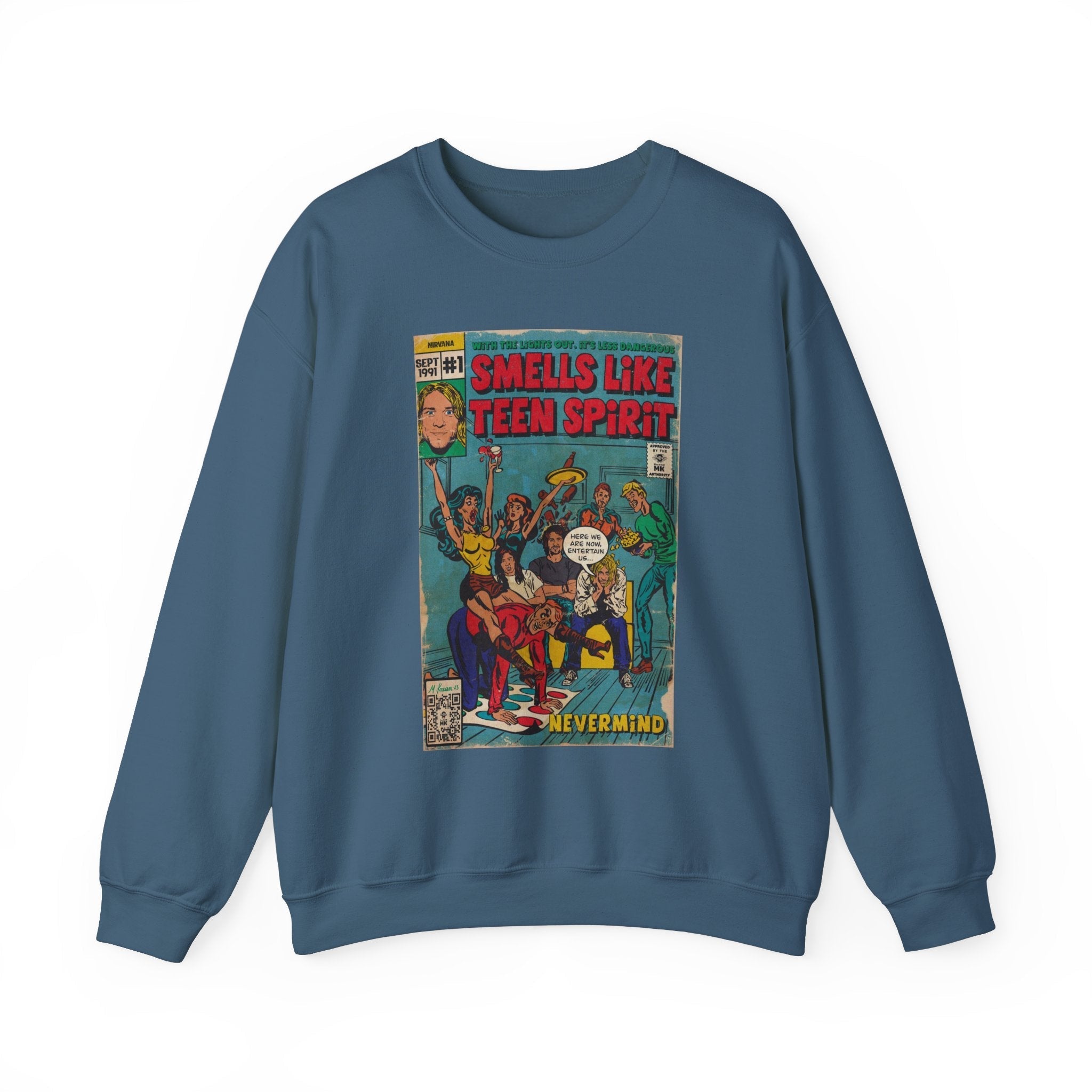 Smells Like Teen Spirit -  Unisex Heavy BlendÃ¢â€žÂ¢ Crewneck Sweatshirt T-Shirts, Hoodie | CiraTrend.com (Image 5)