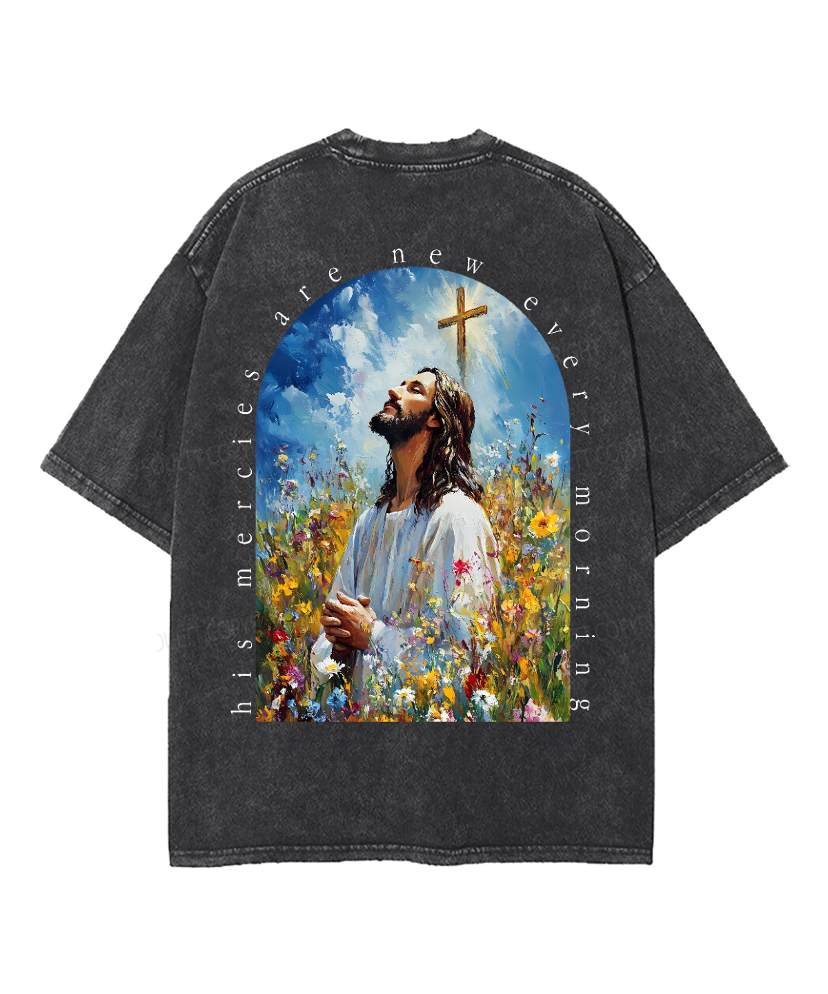 His Mercies Are New Double Sided Unisex Washed Christian T-shirt Style003 Hoodie, Sweatshirt | CiraTrend.com (Image 3)