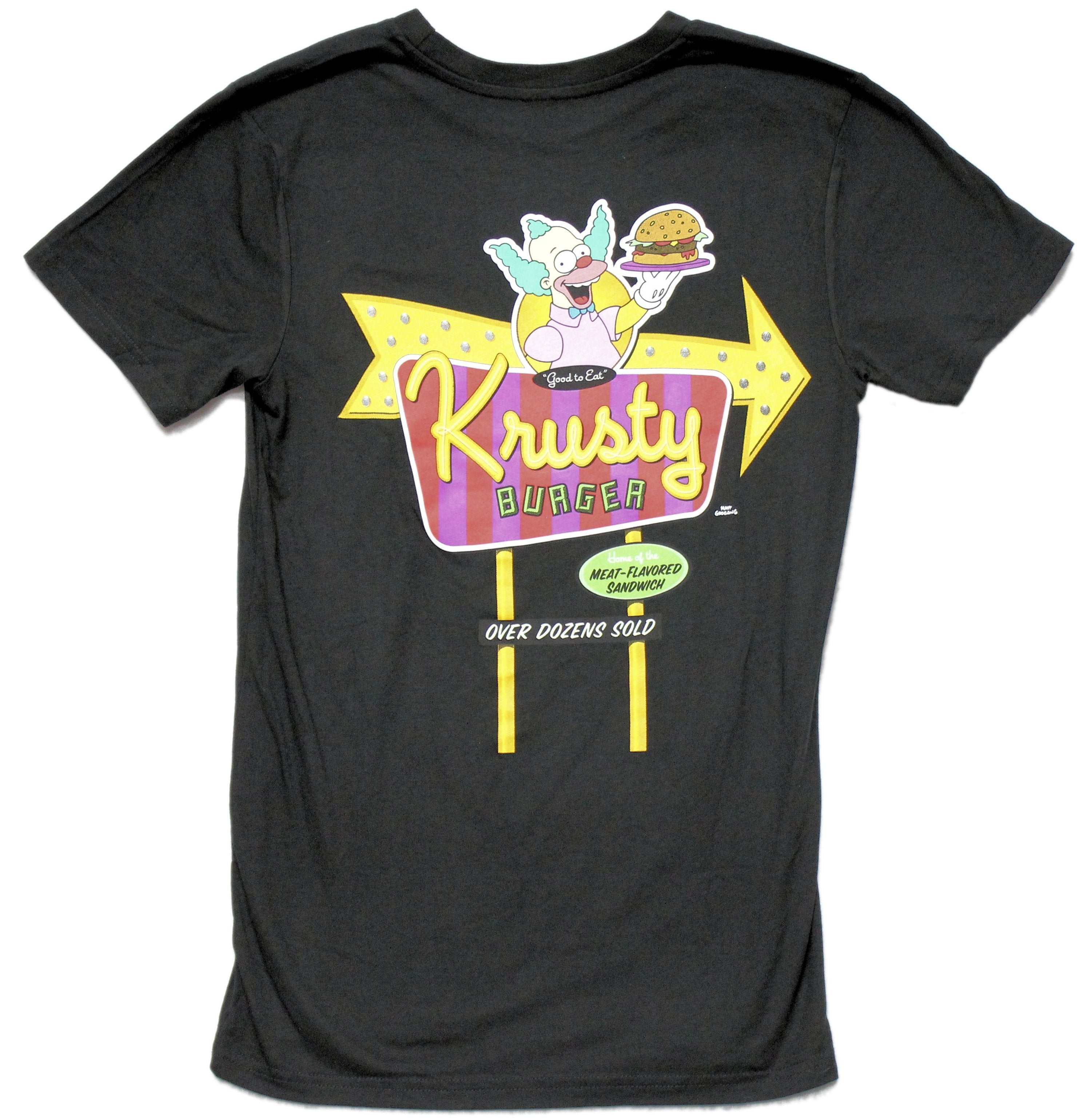 The Simpsons Mens T-shirt - Krusty Burger Logo Lapel & Road Sign Hoodie, Sweatshirt | CiraTrend.com