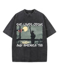 She Love Jesus Unisex Washed Christian T-shirt Hoodie, Sweatshirt | CiraTrend.com (Image 1)