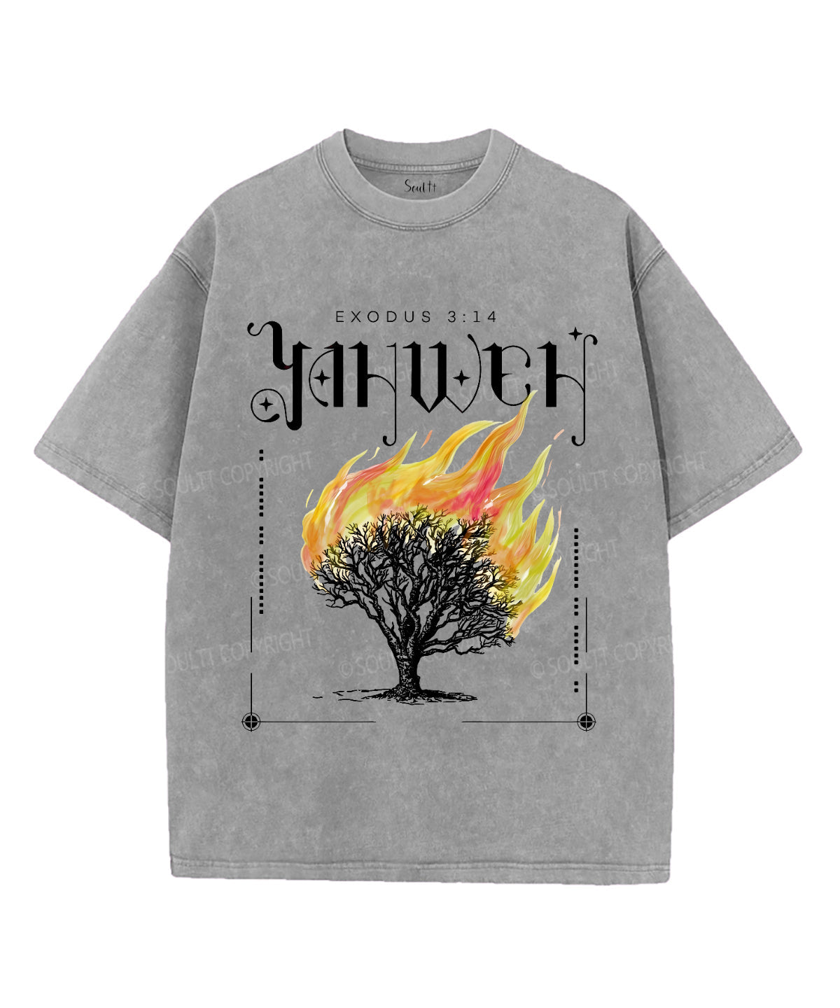 Yahweh Unisex Washed Christian T-shirt Hoodie, Sweatshirt | CiraTrend.com (Image 3)