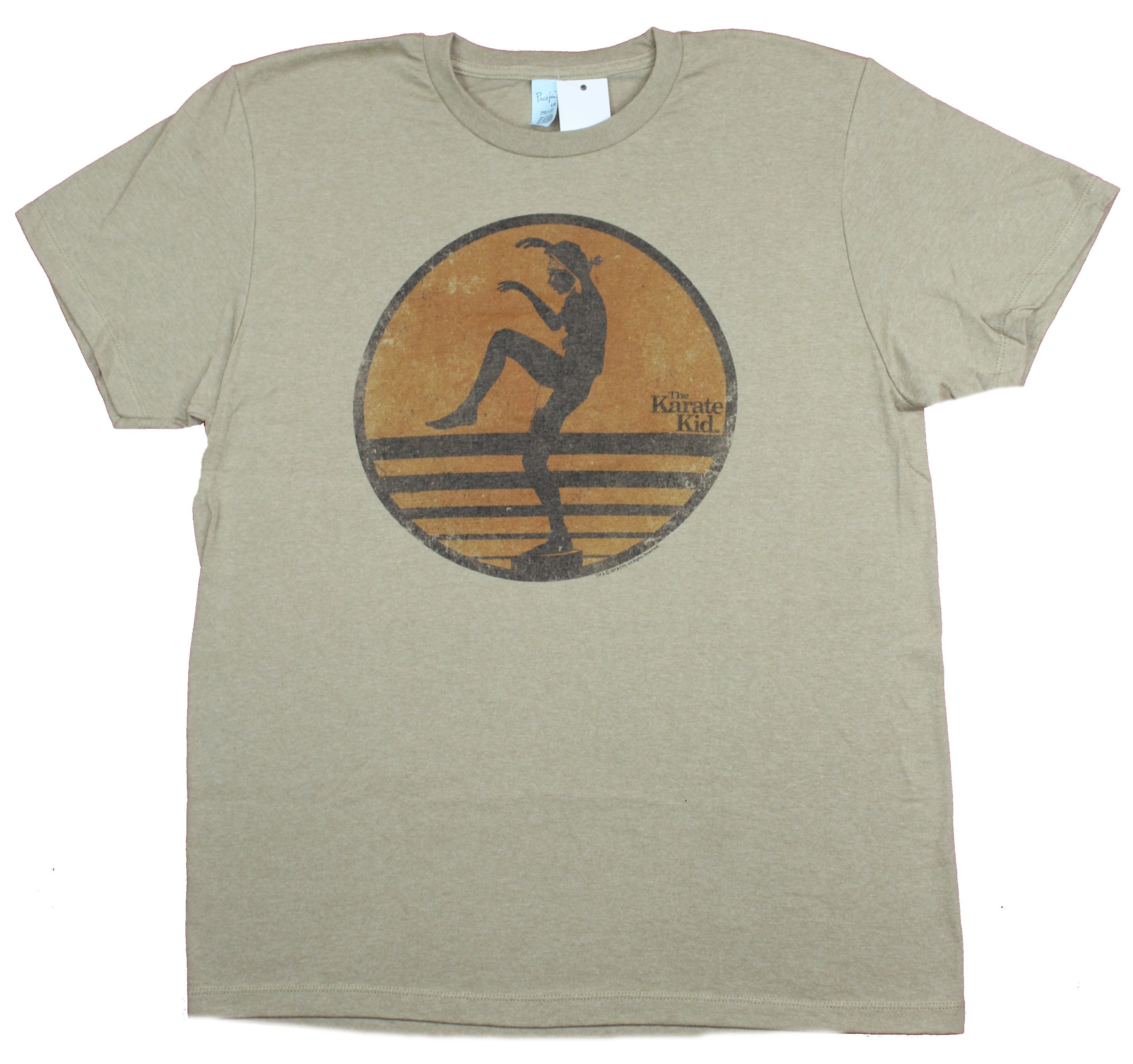 Karate Kid Mens T-Shirt - Distressed Crane Kick Pose in Circle Graphic Hoodie, Sweatshirt | CiraTrend.com