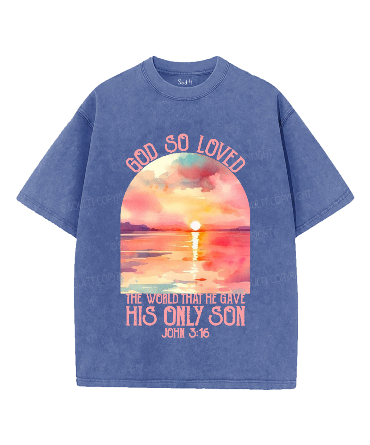 God So Loved Washed Christian Style002 T-Shirts, Hoodie, Sweatshirt