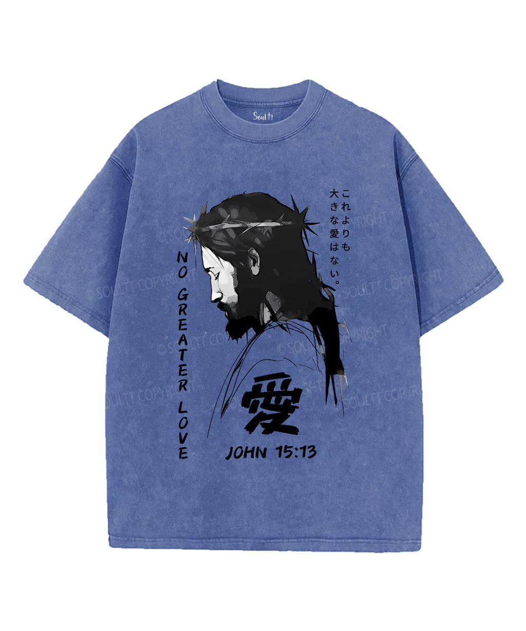 No Greater Love Unisex Washed Christian T-shirt Hoodie, Sweatshirt | CiraTrend.com (Image 3)