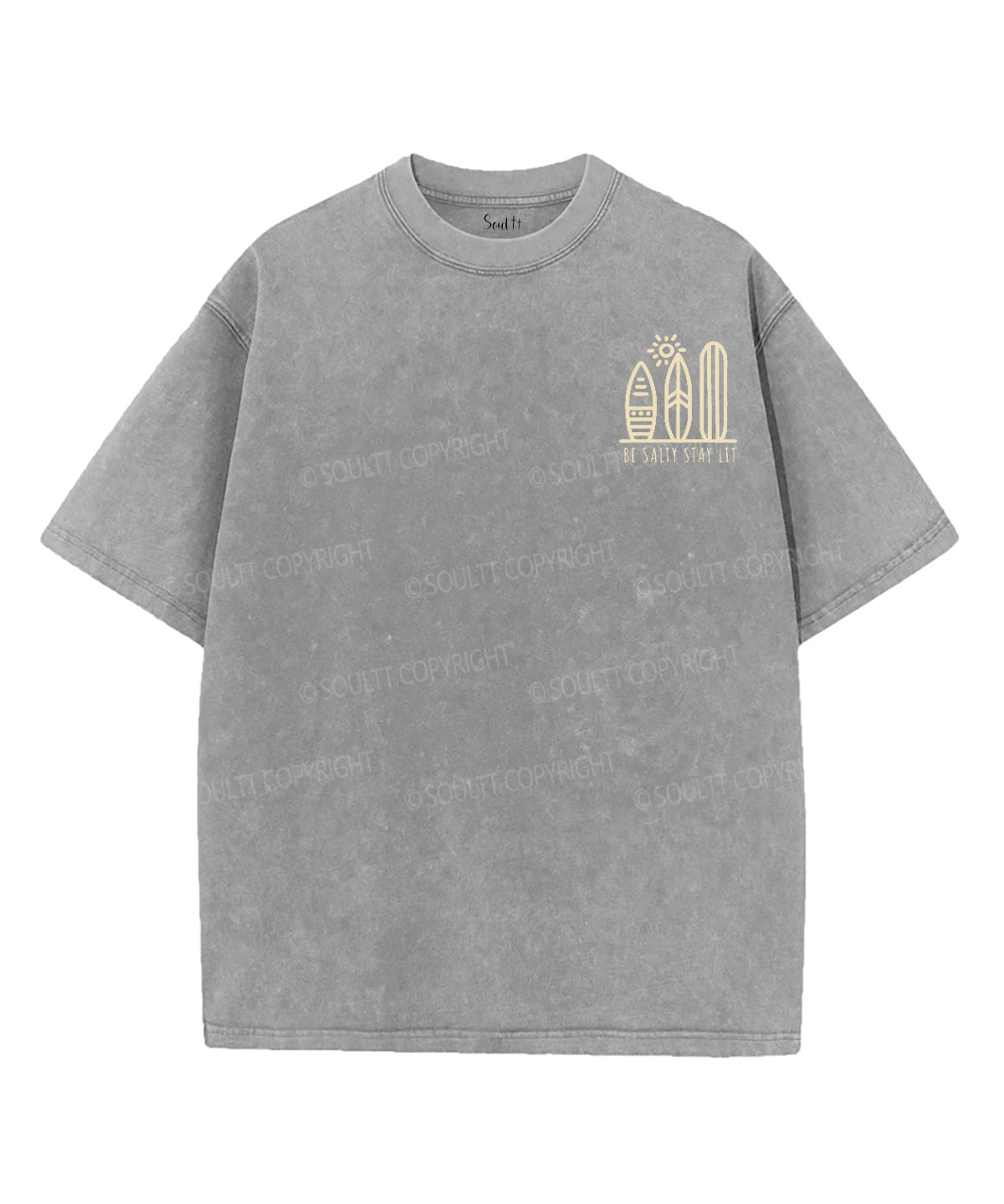 Be Salty Stay Lit Double Sided Unisex Washed Christian T-shirt Hoodie, Sweatshirt | CiraTrend.com (Image 4)