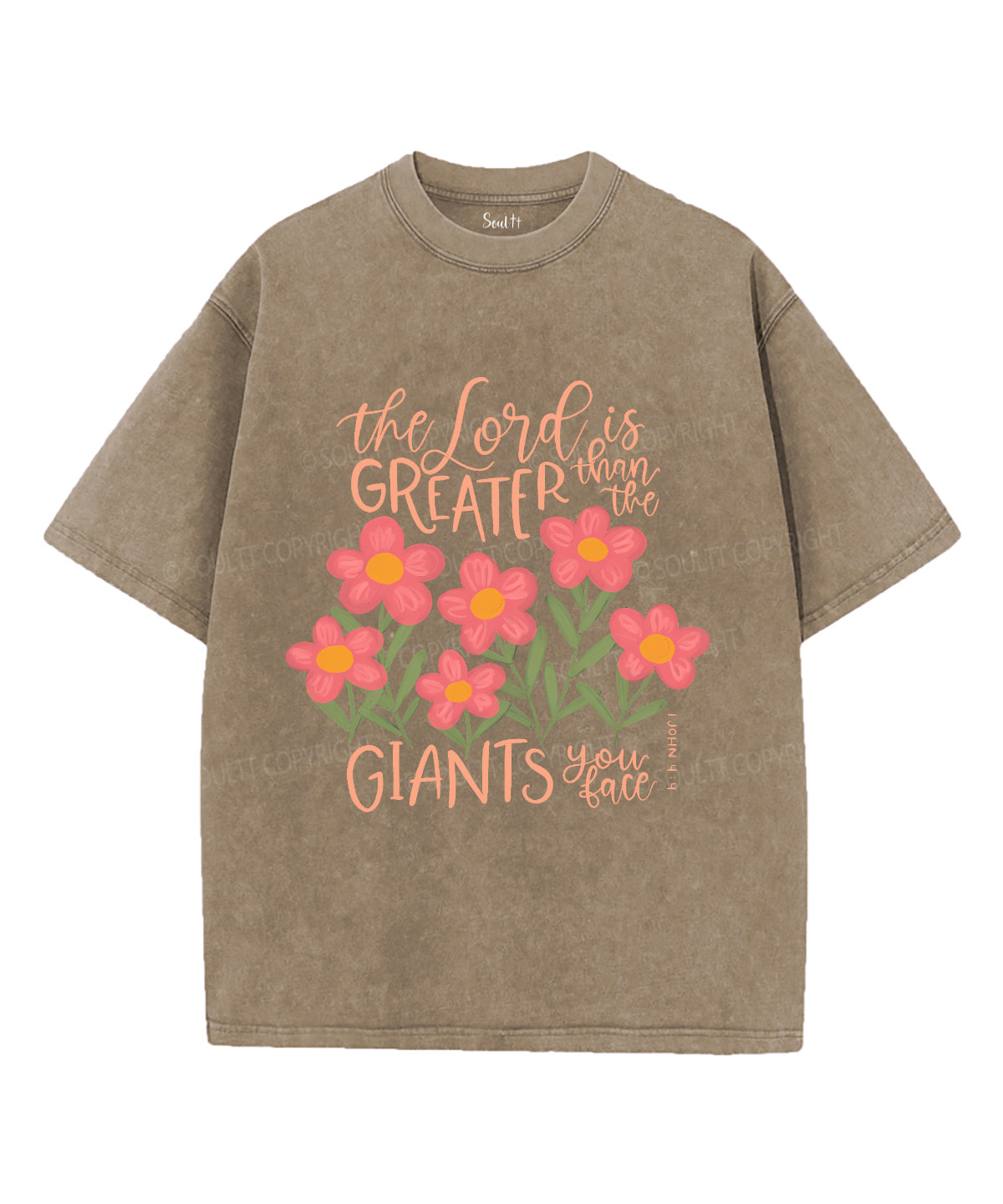 The Lord Is Greater Unisex Washed Christian T-shirt Style001 Hoodie, Sweatshirt | CiraTrend.com (Image 5)