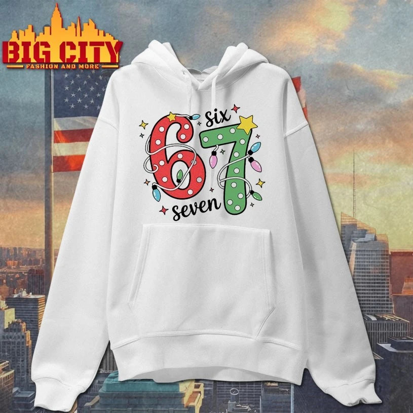 67 Christmas 6 7 Six Seven Meme 6 7 light christmas shirt