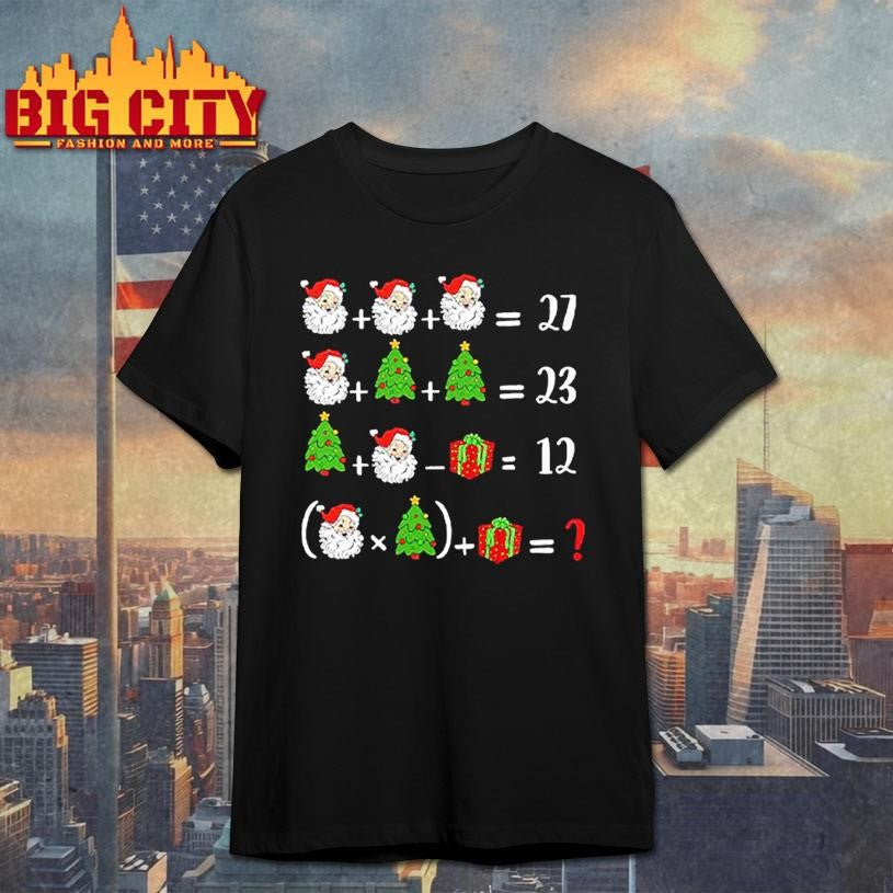 67 Six Seven Santa Tree Math Teacher Christmas Shirt