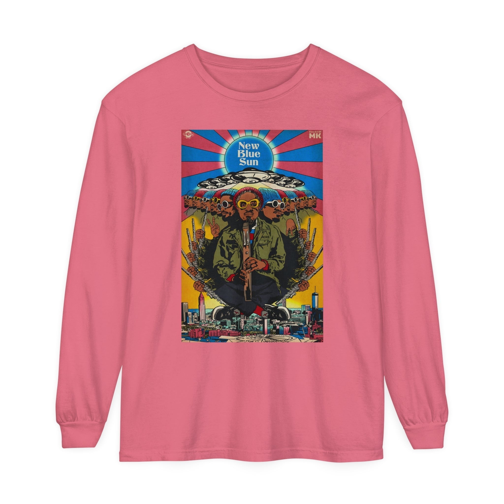 Blue Sun - Unisex Comfort Colors Long Sleeve T-Shirt Hoodie, Sweatshirt | CiraTrend.com (Image 1)