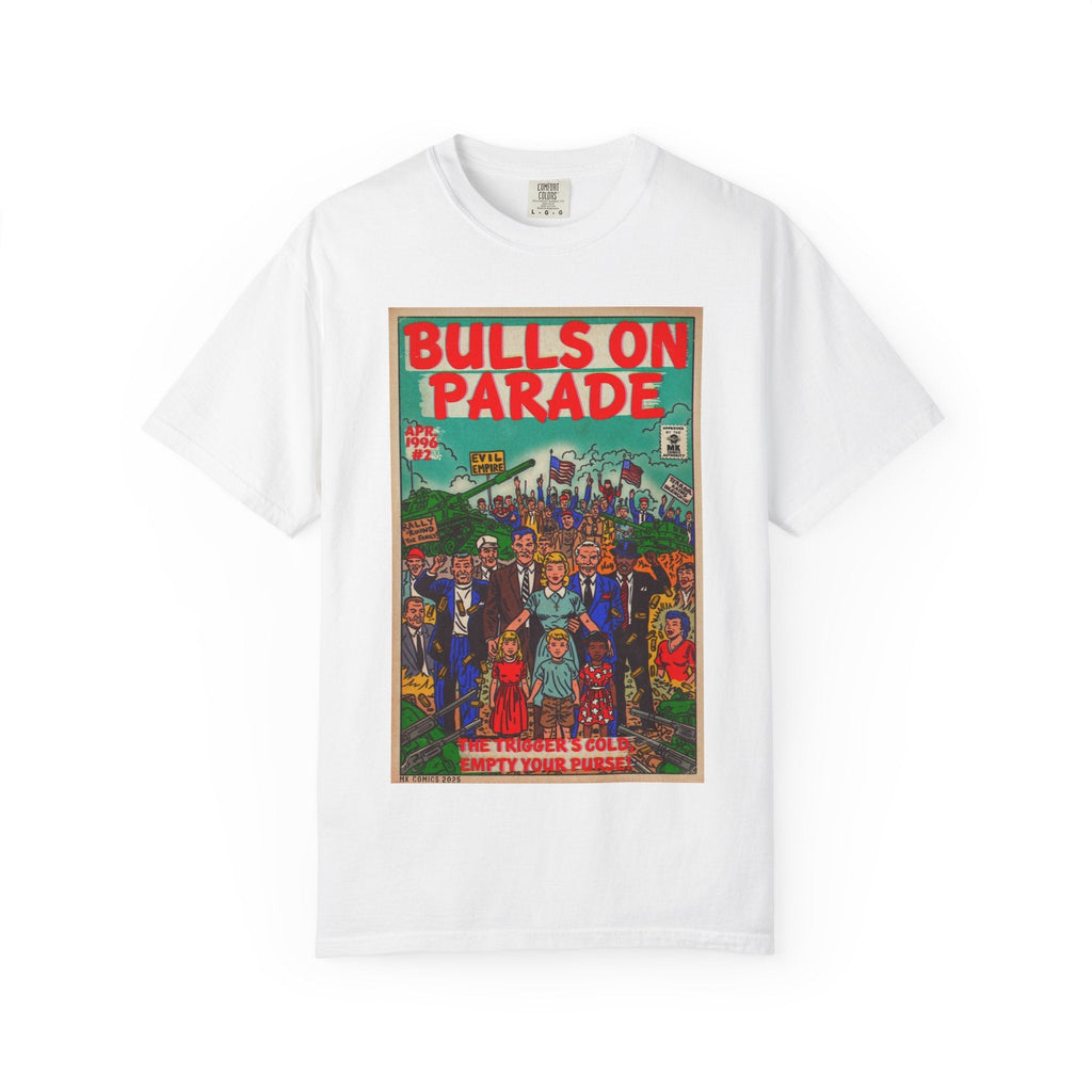 Bulls Parade - Unisex Garment-Dyed T-shirt Hoodie, Sweatshirt | CiraTrend.com (Image 2)