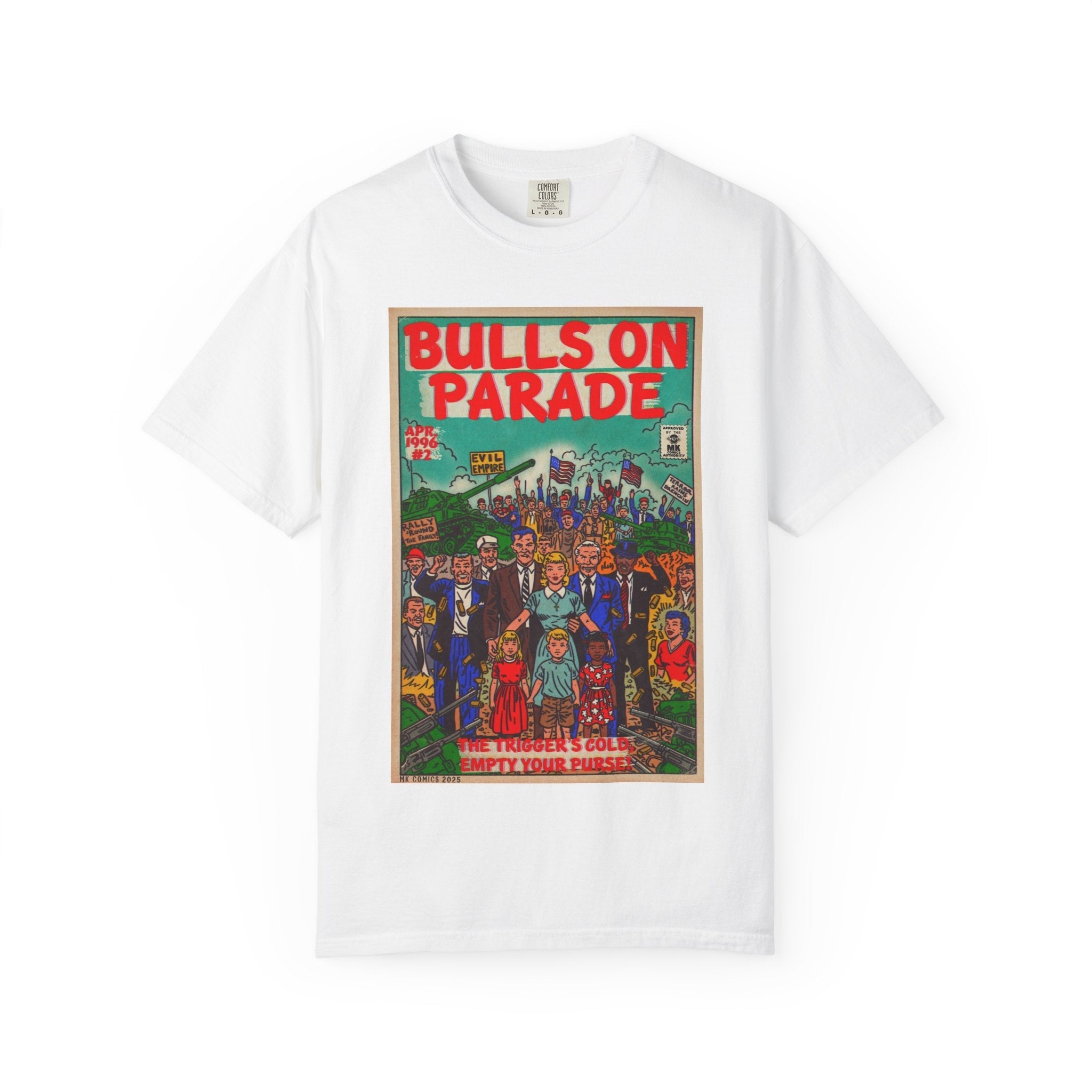 Bulls Parade - Unisex Garment-Dyed T-shirt Hoodie, Sweatshirt | CiraTrend.com (Image 2)