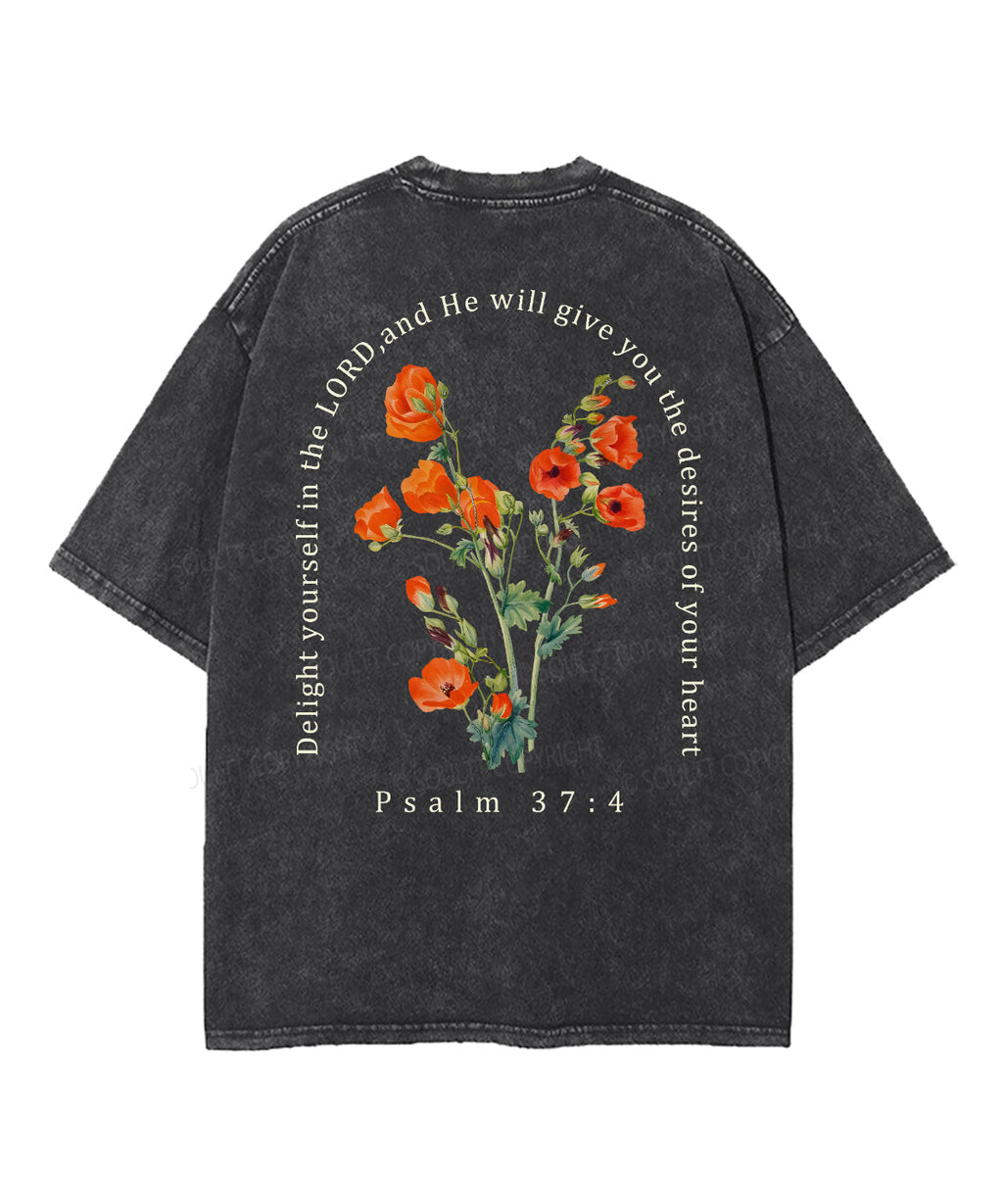 Take delight in the Lord Double Sided Unisex Washed Christian T-shirt Hoodie, Sweatshirt | CiraTrend.com (Image 5)