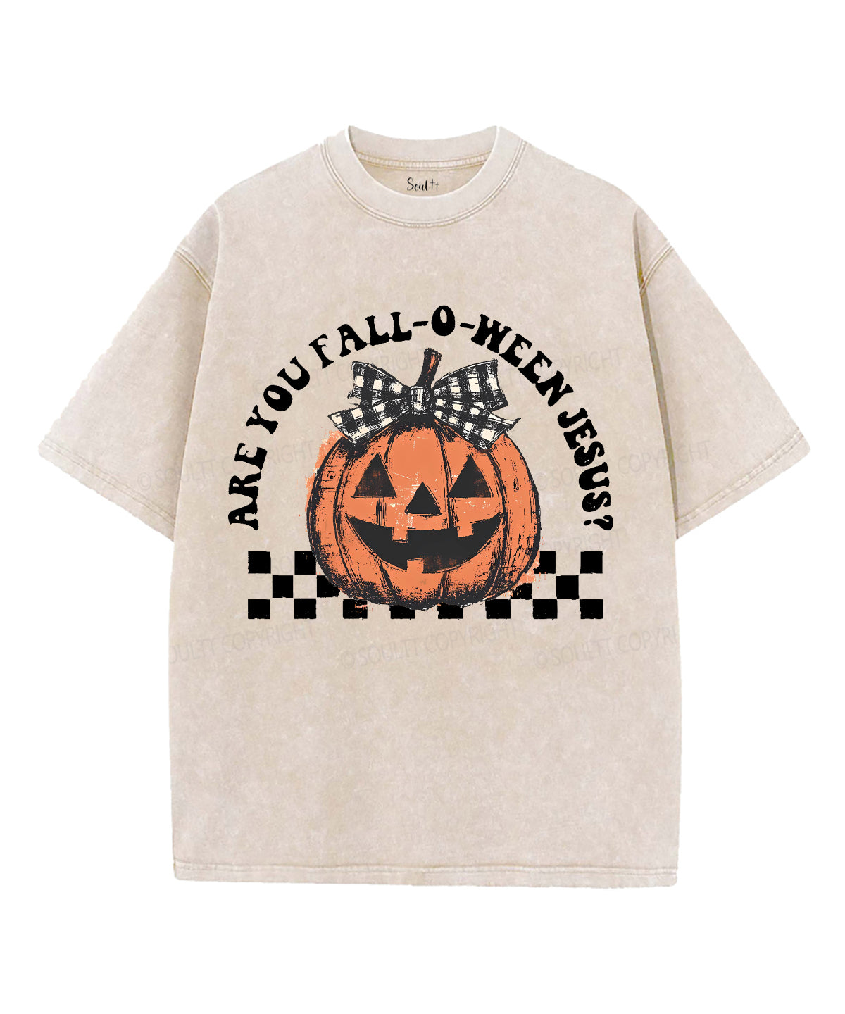 Halloween Pumpkin Unisex Washed Christian T-shirt Hoodie, Sweatshirt | CiraTrend.com (Image 3)