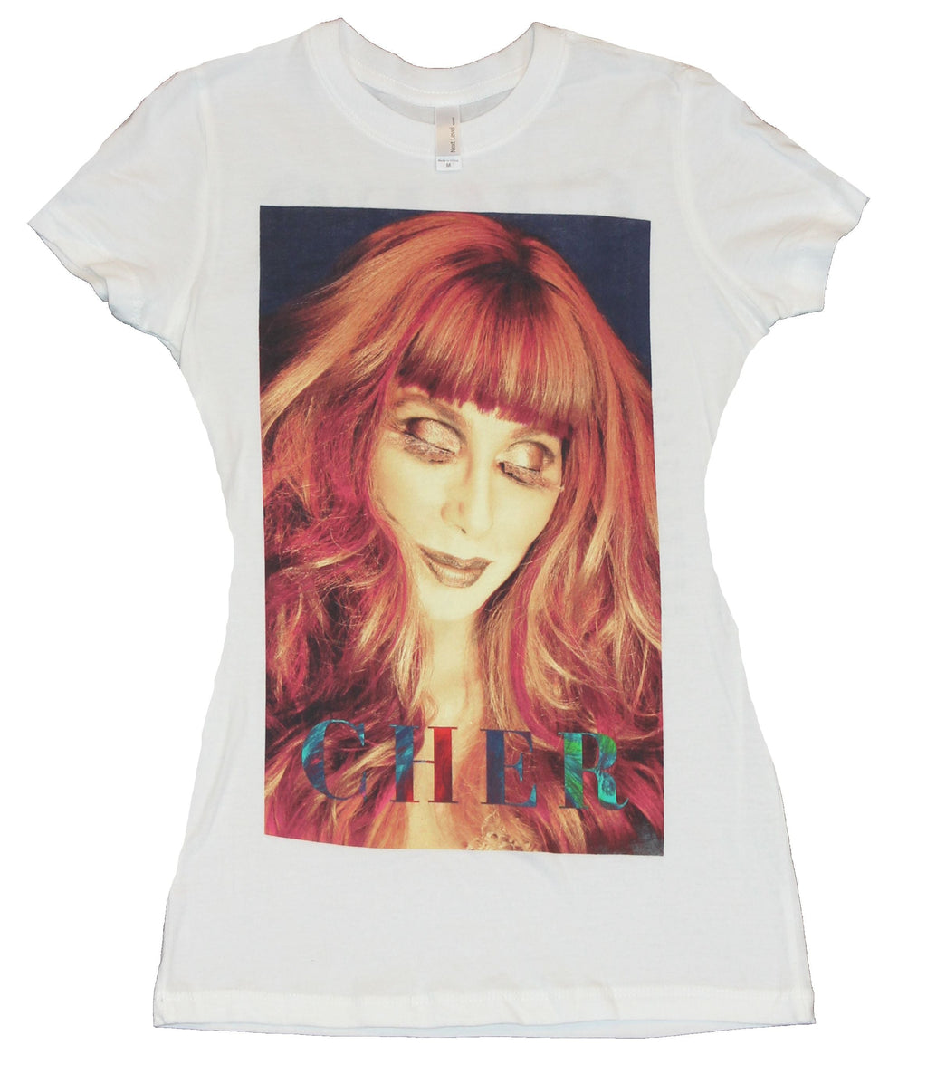 Cher Girls Juniors T-Shirt - Red Haired Photo Box Image DK2 Tour Hoodie, Sweatshirt | CiraTrend.com (Image 1)