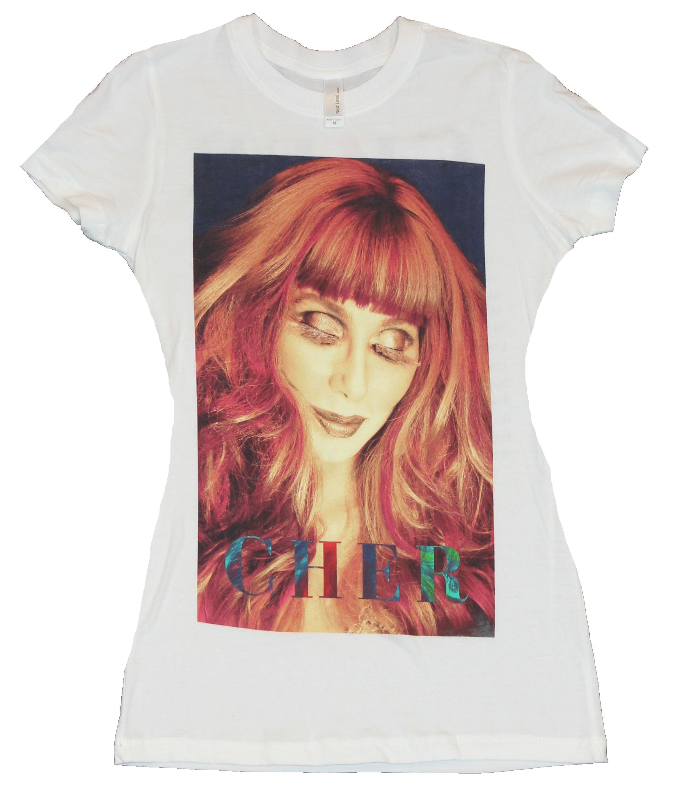 Cher Girls Juniors T-Shirt - Red Haired Photo Box Image DK2 Tour Hoodie, Sweatshirt | CiraTrend.com (Image 1)