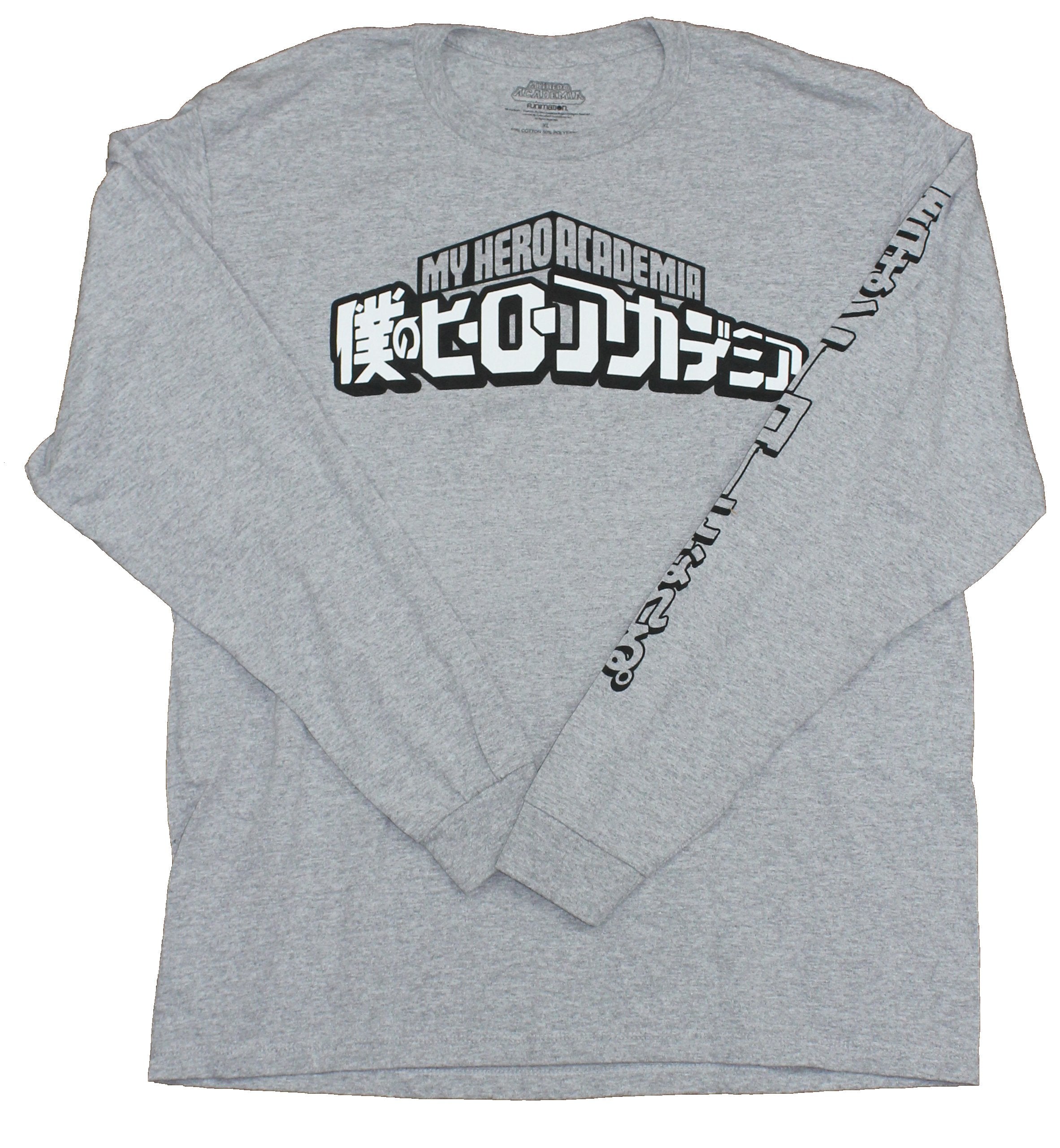 My Hero Academia Mens Long sleeve  T-Shirt -  Classic Logo Image Group Back Image Hoodie, Sweatshirt | CiraTrend.com