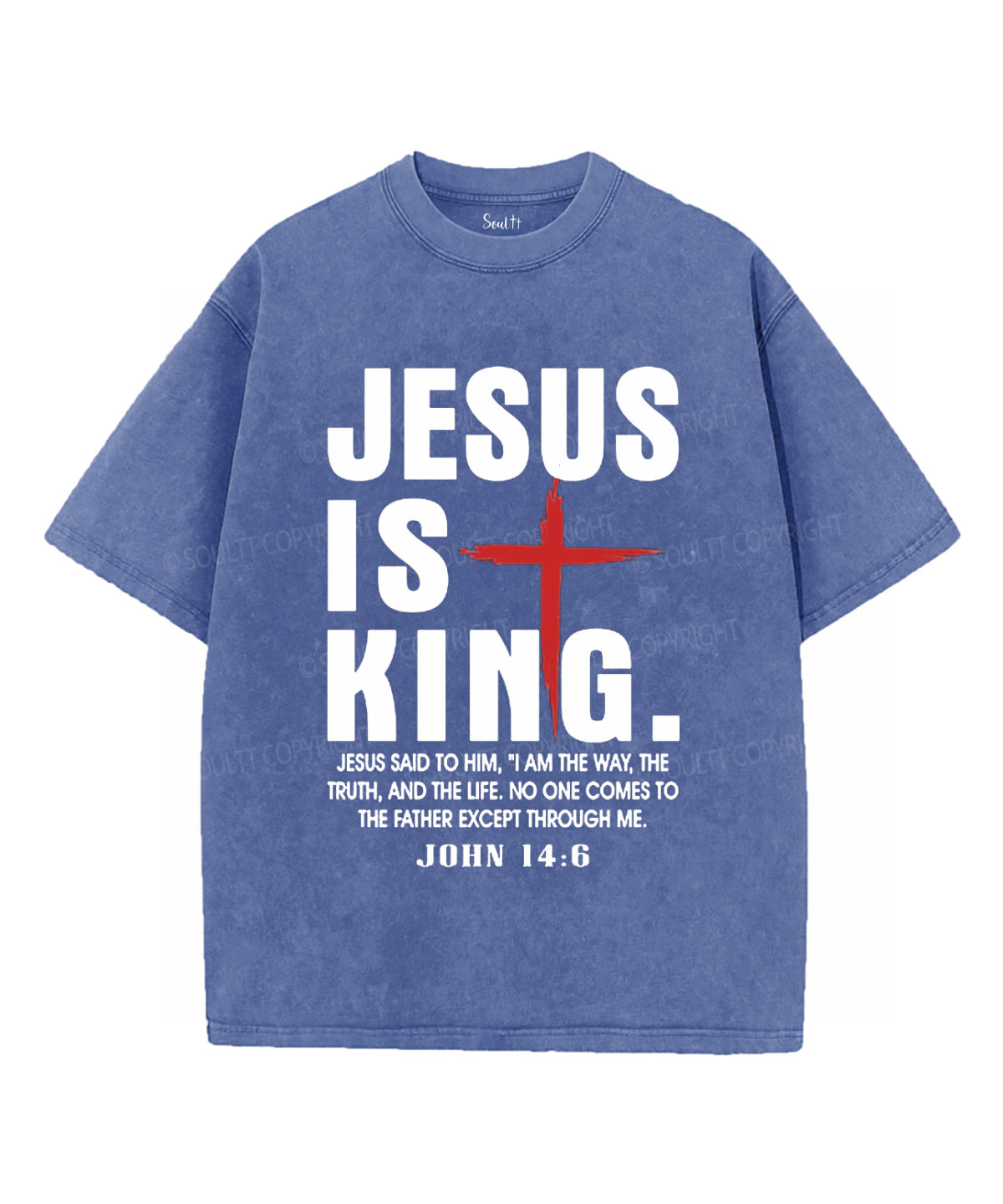 Jesus Is King Washed Christian Style001 T-Shirts, Hoodie, Sweatshirt