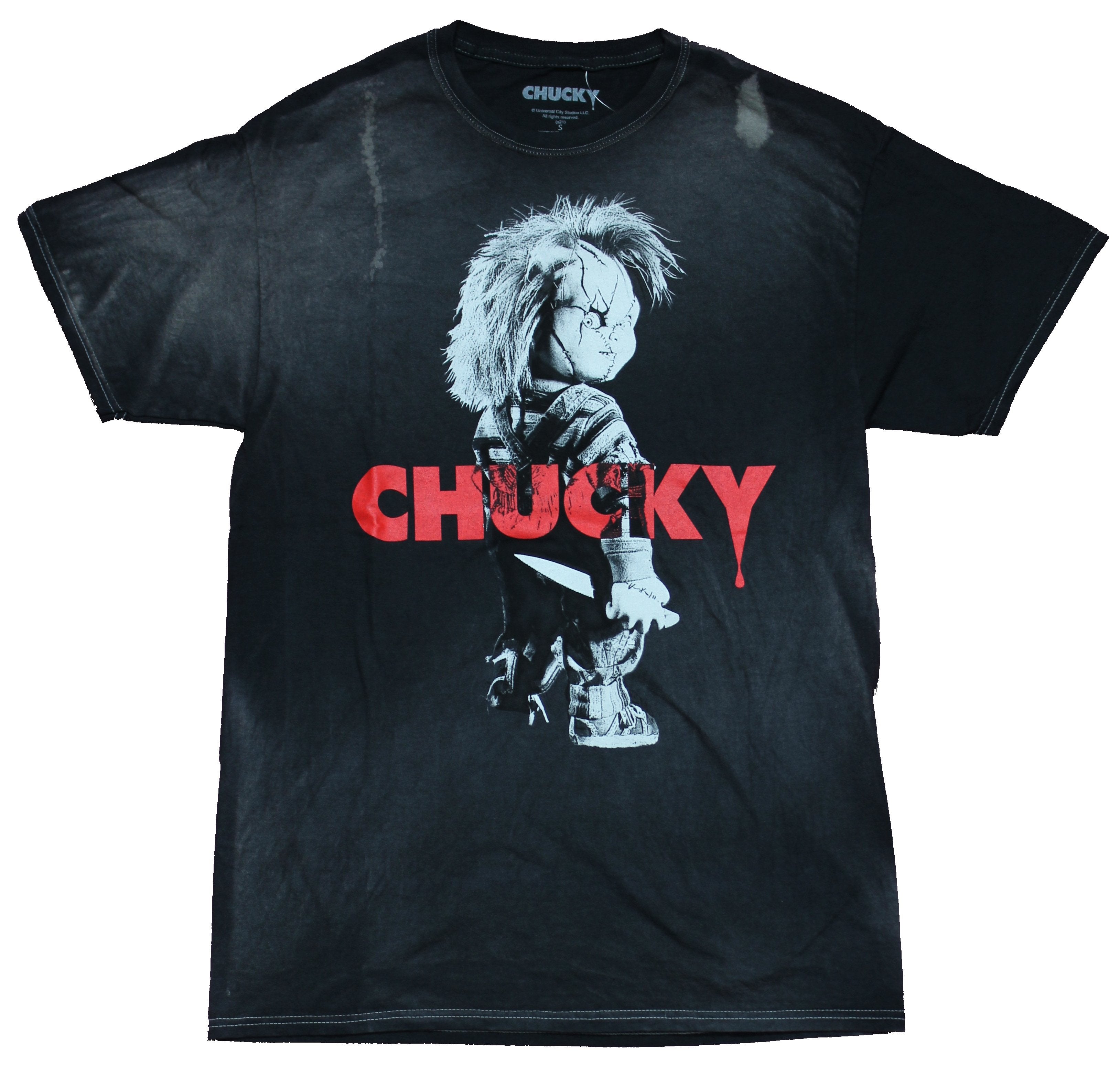 Child's Play Mens T-Shirt - Chucky glance Front Break Through Back Hoodie, Sweatshirt | CiraTrend.com