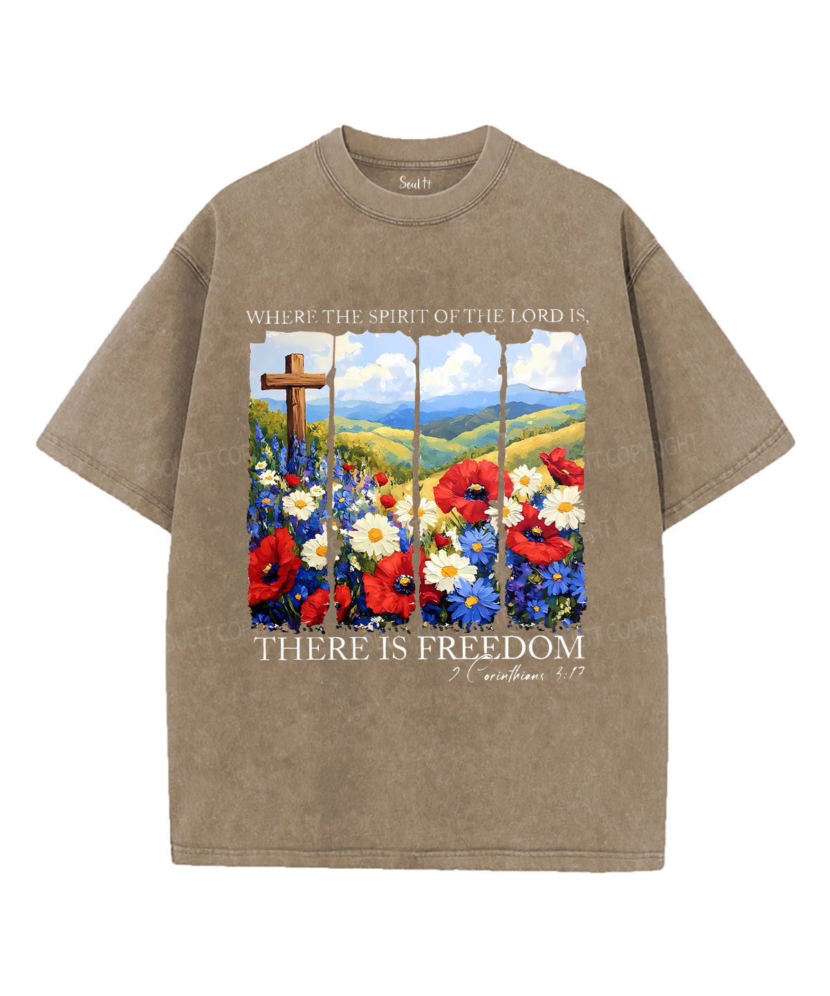 There Is Freedom Unisex Washed Christian T-shirt Style005 Hoodie, Sweatshirt | CiraTrend.com (Image 5)