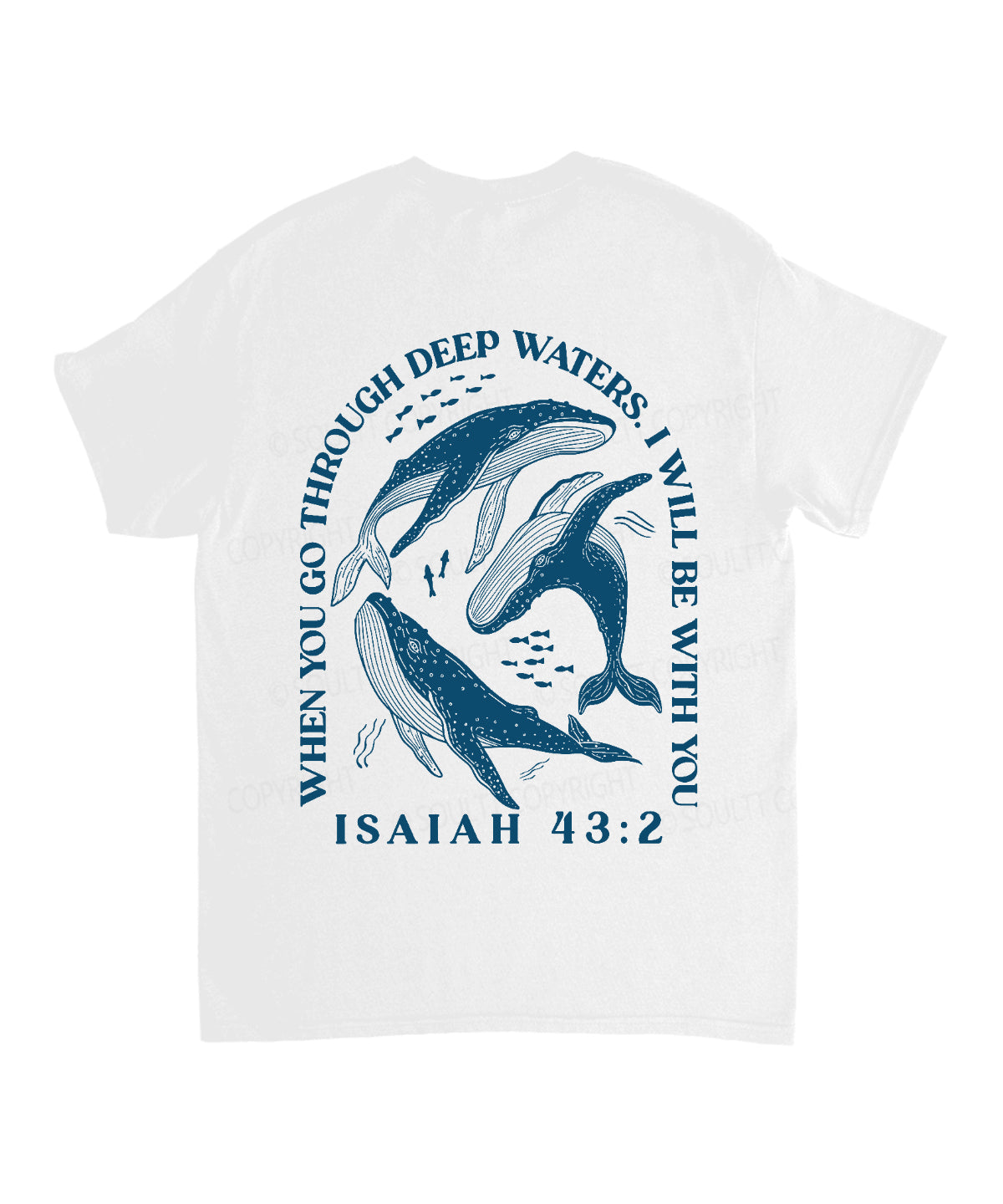 When You Go Though Deep Water Double Sided Unisex Cotton Christian T-Shirt Hoodie, Sweatshirt | CiraTrend.com (Image 3)