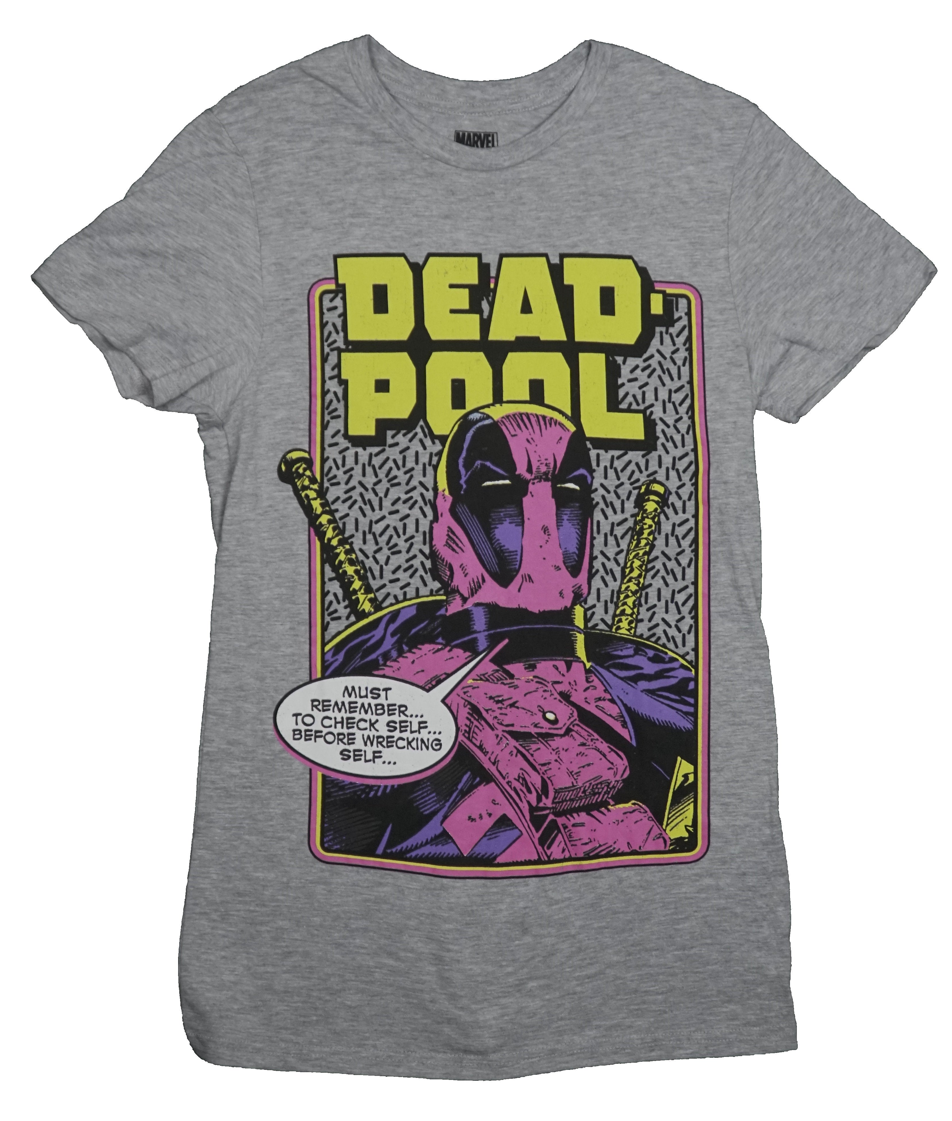 Deadpool Mens T-Shirt - Must Check Myself Before Wrecking Myself Comic Box Hoodie, Sweatshirt | CiraTrend.com