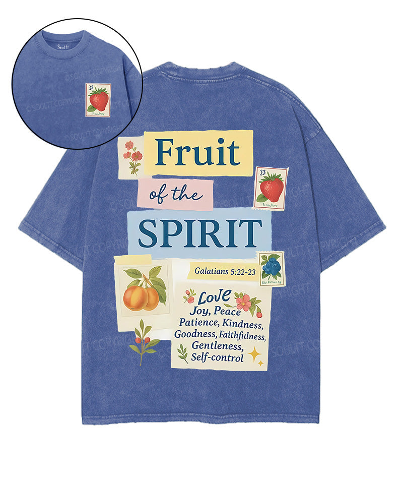 Fruit Of The Spirit Double Sided Unisex Washed Christian T-shirt Style022 Hoodie, Sweatshirt | CiraTrend.com (Image 1)