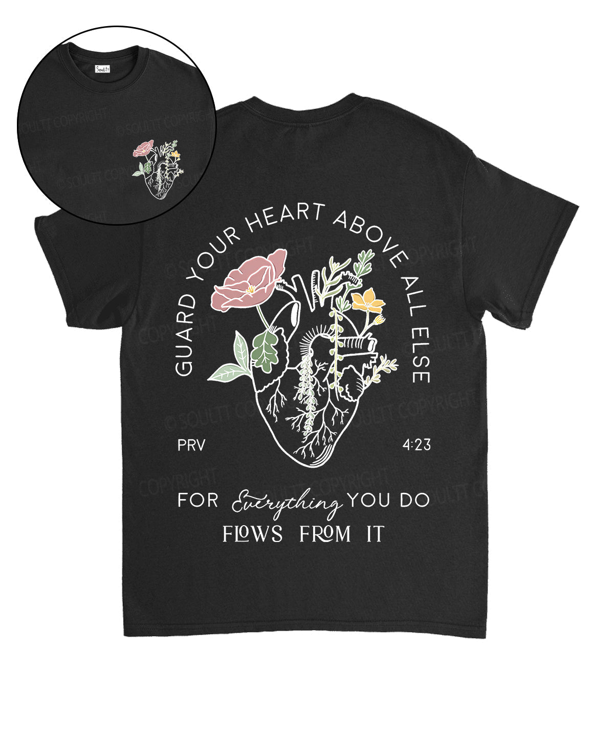 Guard Your Heart Above All Else Double Sided Unisex Cotton Christian T-Shirt Hoodie, Sweatshirt | CiraTrend.com (Image 1)