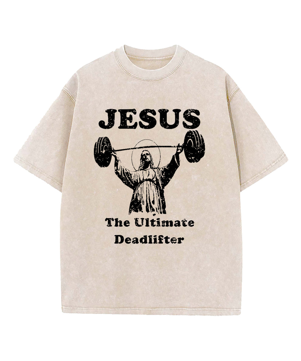 The Ultimate Deadlifter Washed Christian T-shirt Hoodie, Sweatshirt | CiraTrend.com (Image 2)