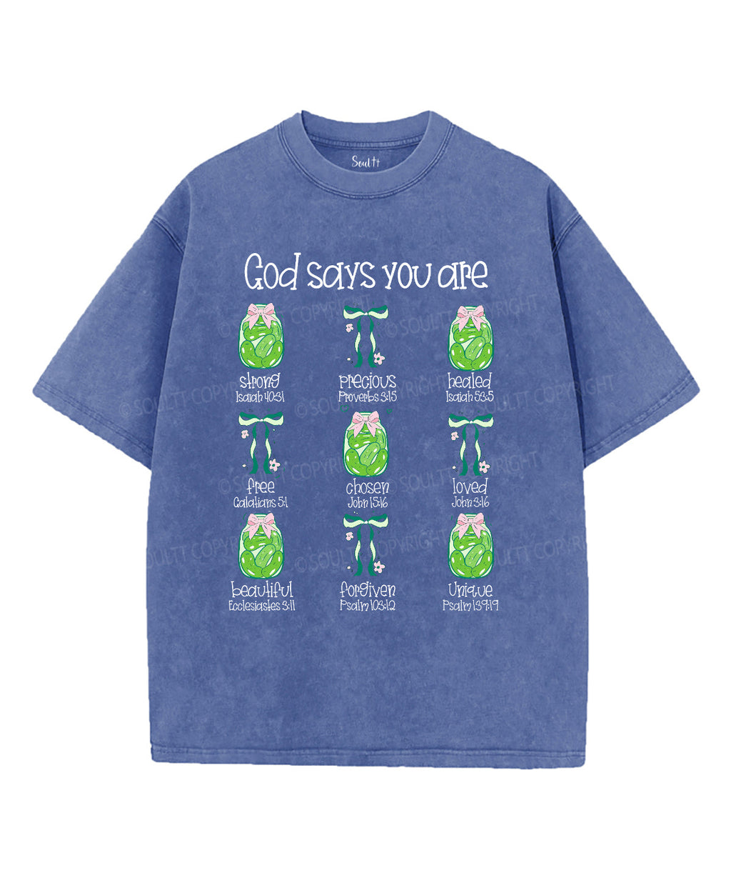 God Says You Are Unisex Washed Christian T-shirt Style001 Hoodie, Sweatshirt | CiraTrend.com (Image 5)