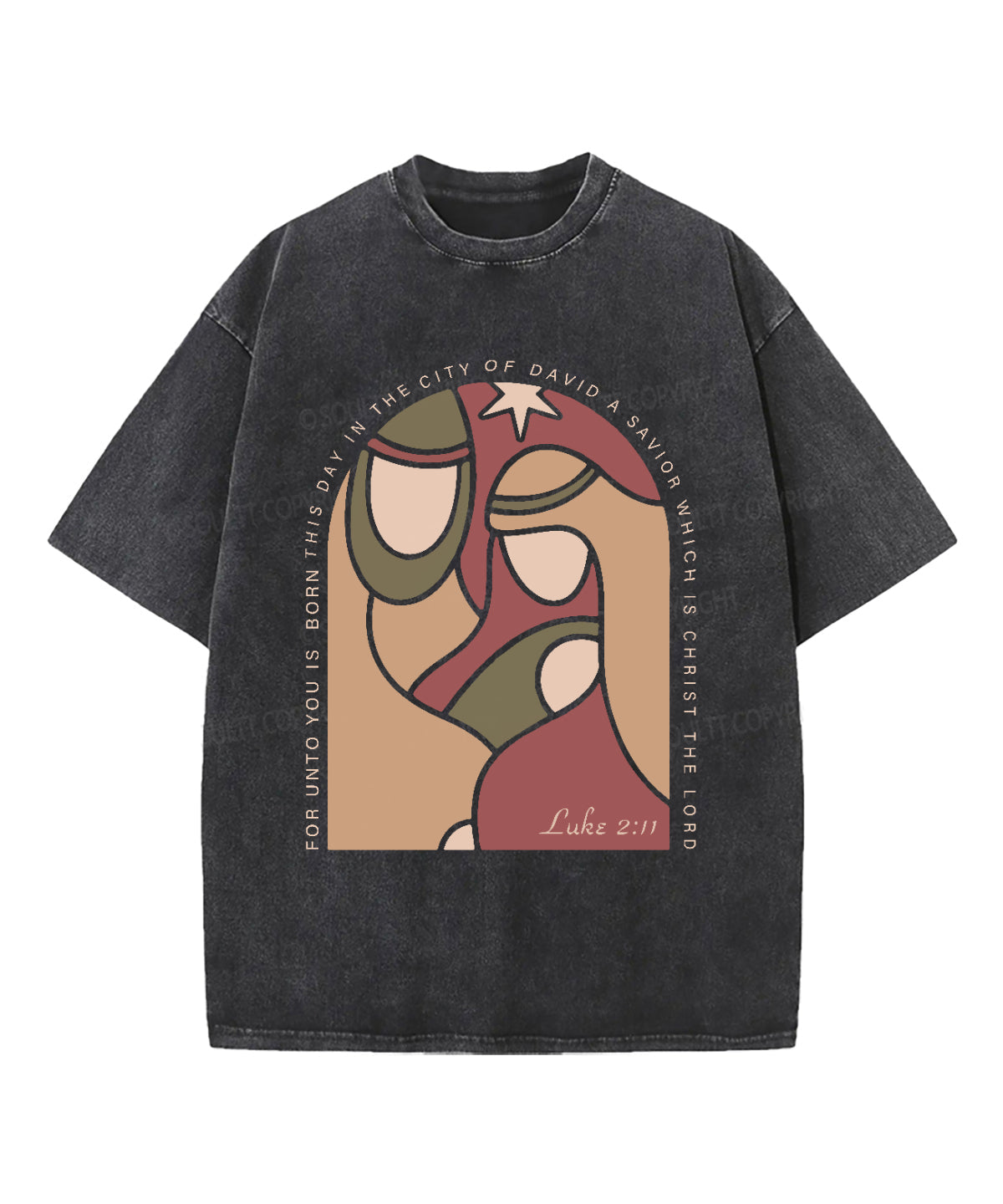 For Unto You Is Bron This Day Washed Christian T-shirt Hoodie, Sweatshirt | CiraTrend.com (Image 2)