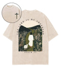 The Lord Is My Shepherd Double Sided Unisex Washed Christian T-shirt Style008 Hoodie, Sweatshirt | CiraTrend.com (Image 1)