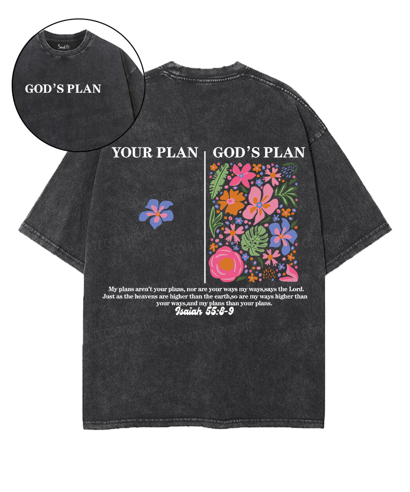 Your PlanÃ¯Â¼Å“God's Plan Double Sided Unisex Washed Christian T-shirt Hoodie, Sweatshirt | CiraTrend.com (Image 1)