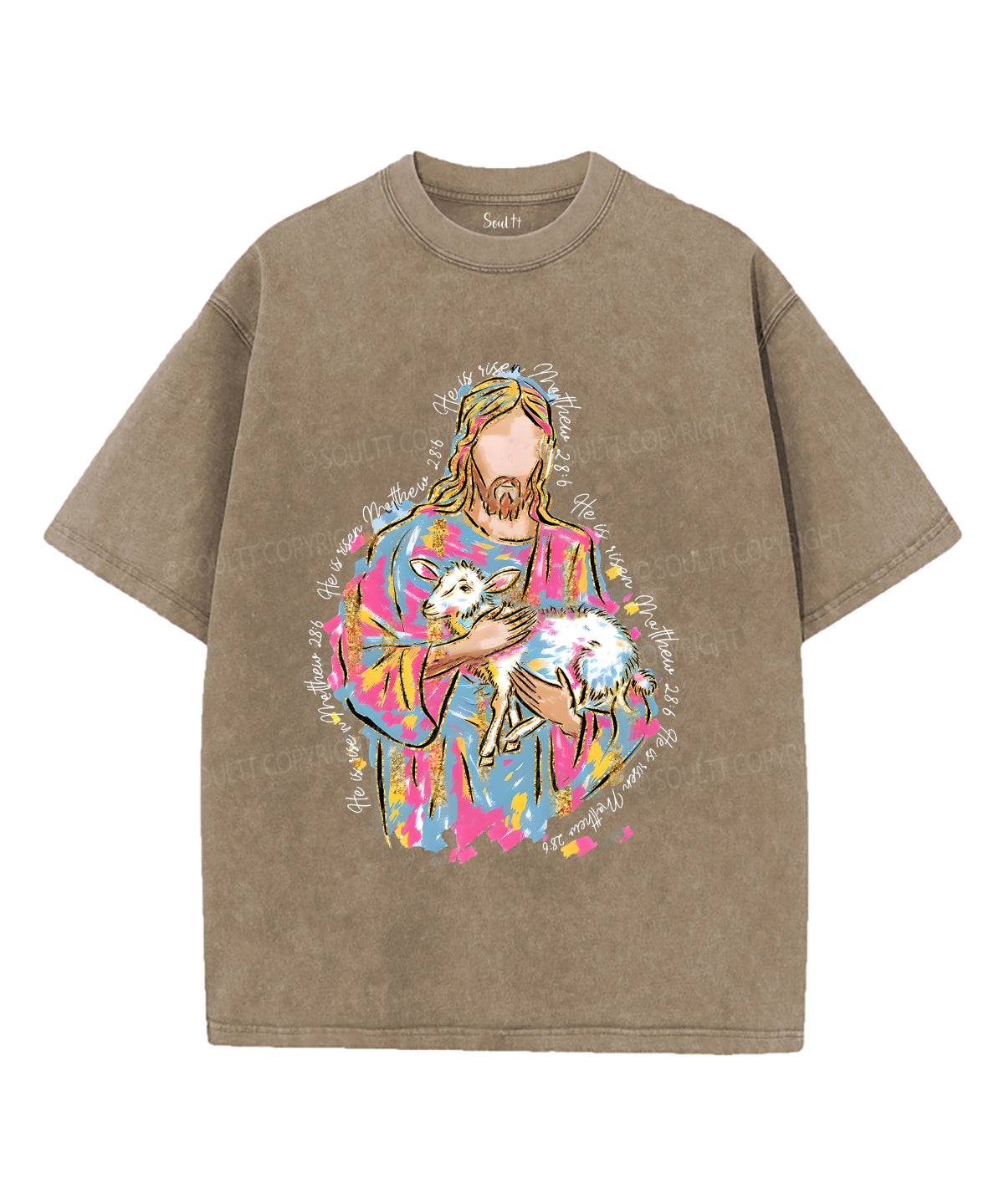 He Is Risen Unisex Washed Christian T-shirt Style012 Hoodie, Sweatshirt | CiraTrend.com (Image 5)