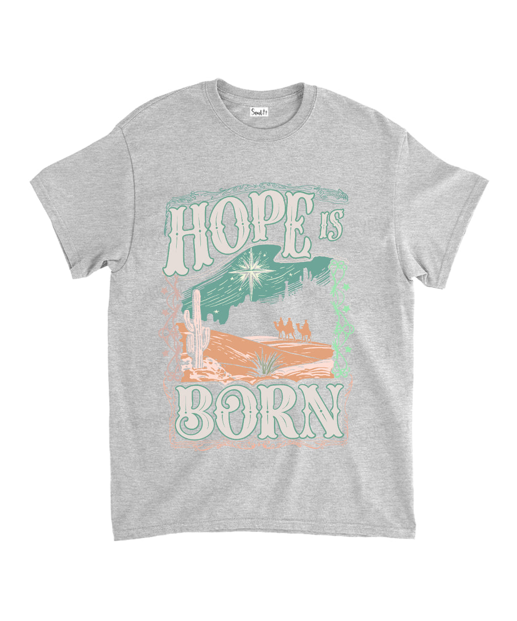 Hope Is Born Unisex Cotton Christian T-Shirt Hoodie, Sweatshirt | CiraTrend.com (Image 3)