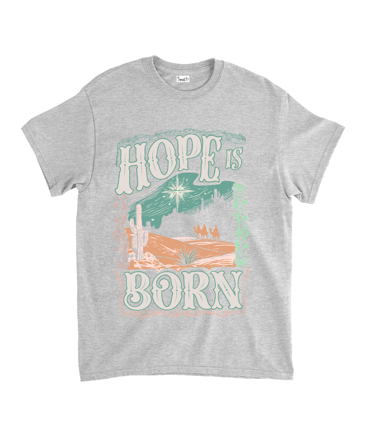Hope Is Born Unisex Cotton Christian T-Shirt Hoodie, Sweatshirt | CiraTrend.com (Image 3)
