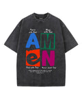 Amen Unisex Washed Christian T-shirt Hoodie, Sweatshirt | CiraTrend.com (Image 1)
