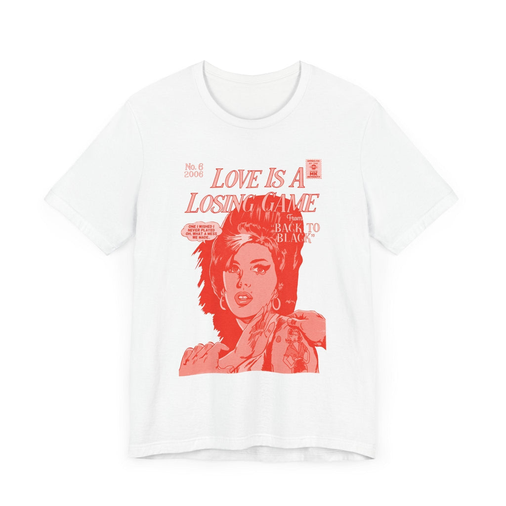Amy Winehouse Love is a Losing Game  Red Variant Mens Short Sleeve TShirt Hoodie, Sweatshirt | CiraTrend.com (Image 3)