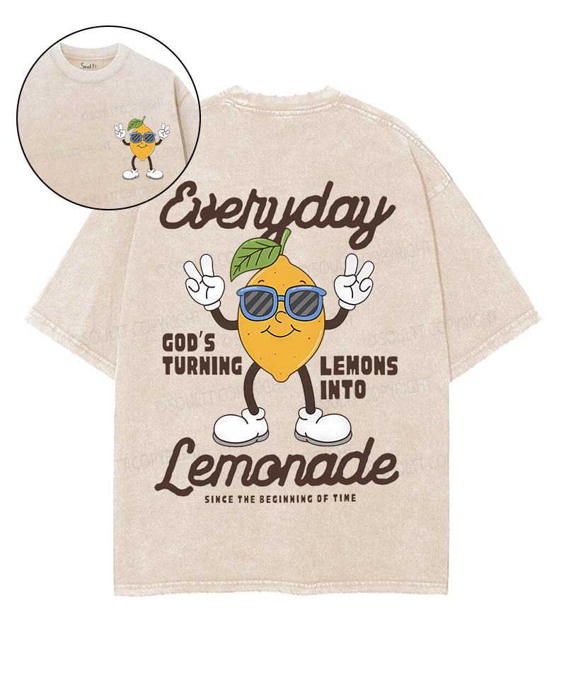 God'S Turning Lemons Double Sided Washed Christian T-Shirts, Hoodie, Sweatshirt
