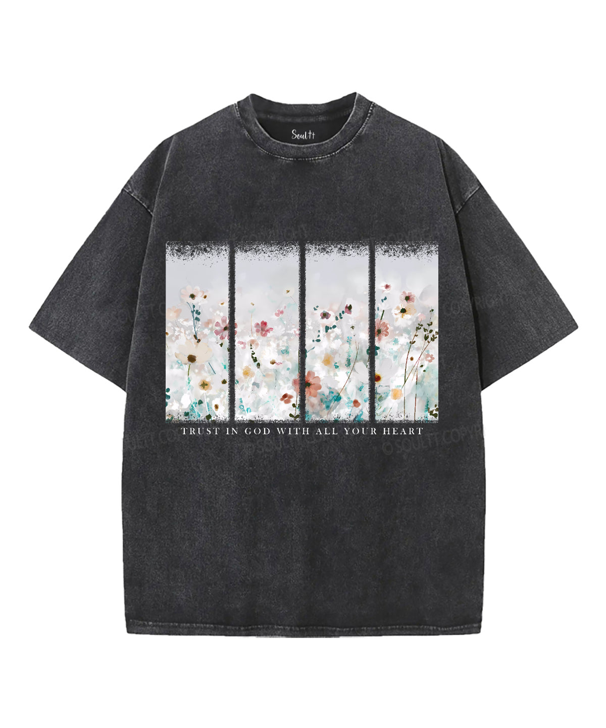 Trust In The God Unisex Washed Christian T-shirt Hoodie, Sweatshirt | CiraTrend.com (Image 1)