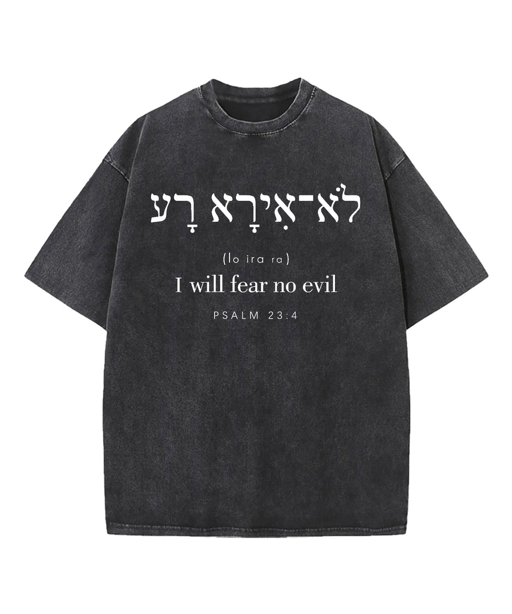 I Will Fear No Evil Washed Christian T-Shirts, Hoodie, Sweatshirt