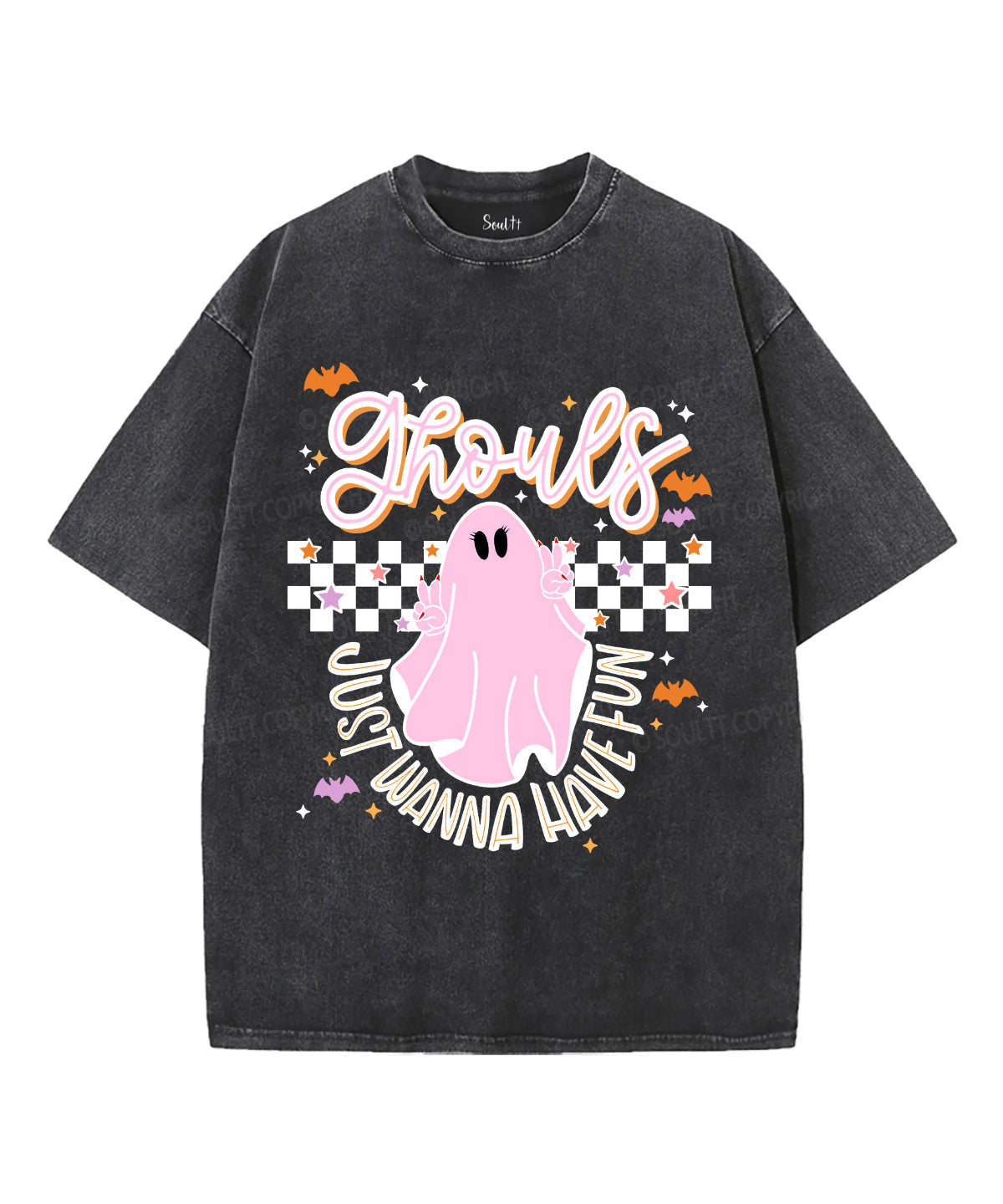 Ghouls Just Wanna Have Fun Unisex Washed Christian T-shirt Hoodie, Sweatshirt | CiraTrend.com (Image 2)