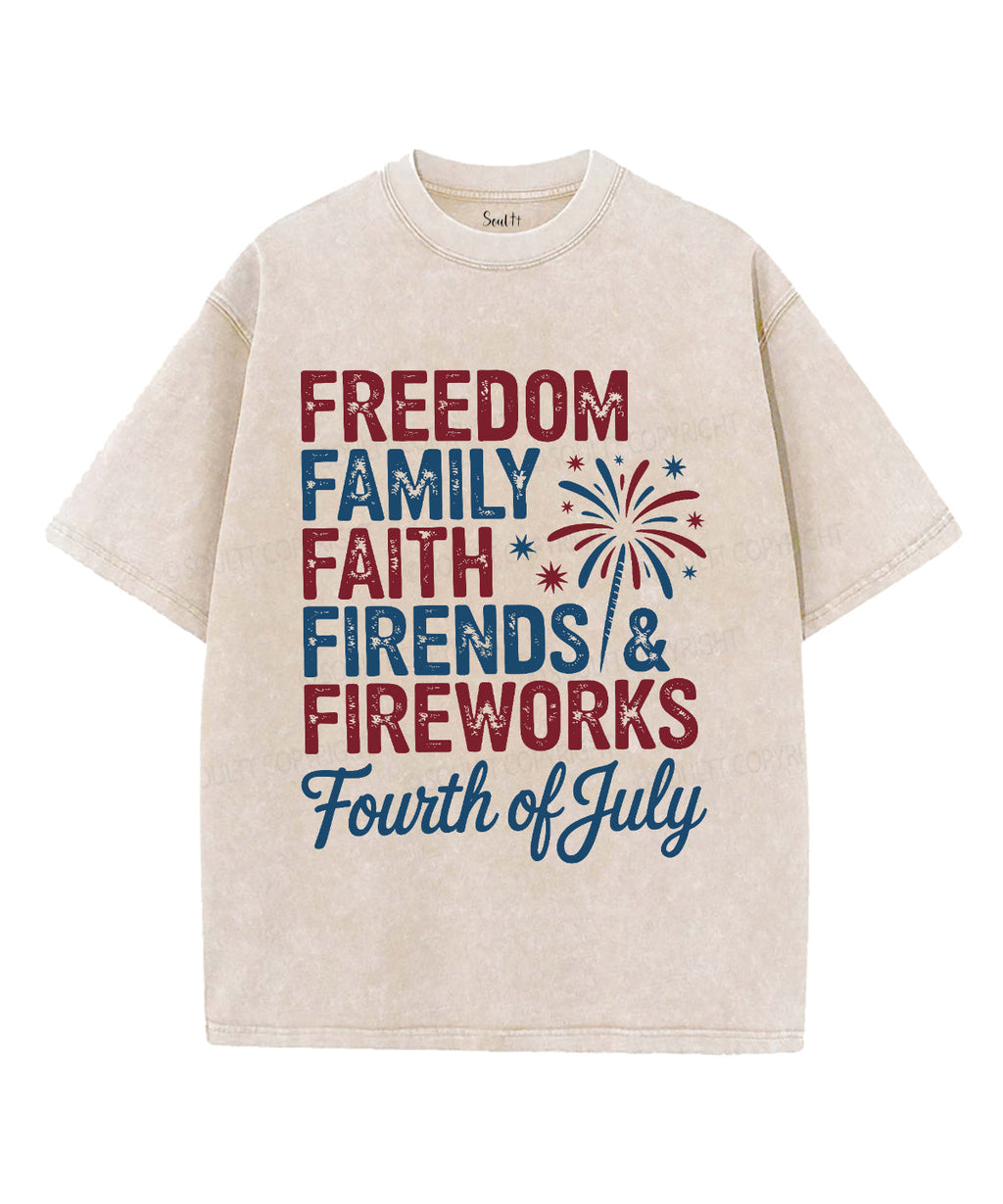 Freedom & Faith Unisex Washed Christian T-shirt Hoodie, Sweatshirt | CiraTrend.com (Image 1)