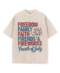 Freedom & Faith Unisex Washed Christian T-shirt Hoodie, Sweatshirt | CiraTrend.com (Image 1)